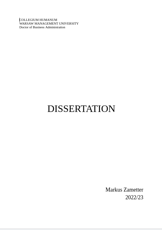 dissertation